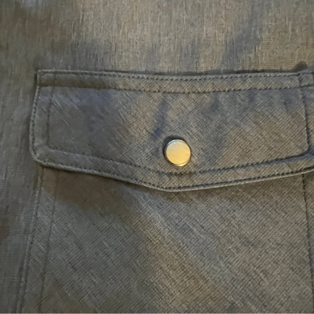 Flag & Anthem Men's Heather Blue Madeflex UPF Performance Button-Down‎ Shirt XXL - Picture 6 of 15
